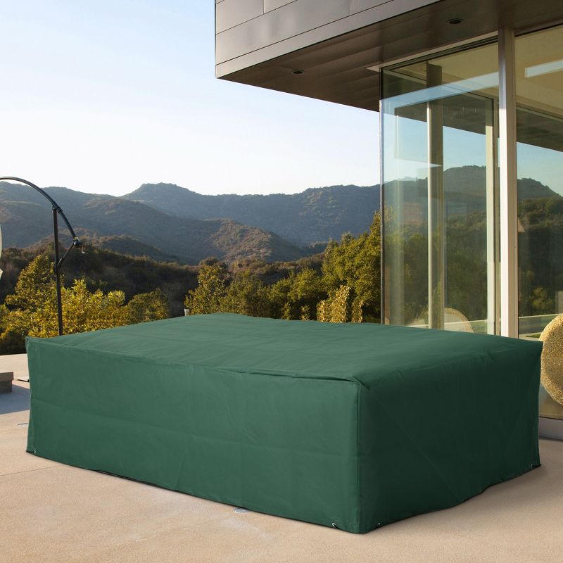 Outsunny Patio Sectional Furniture Sofa Cover, Waterproof Lightweight Polyster, 97"L x 65"W x 26"H, 3 of 9