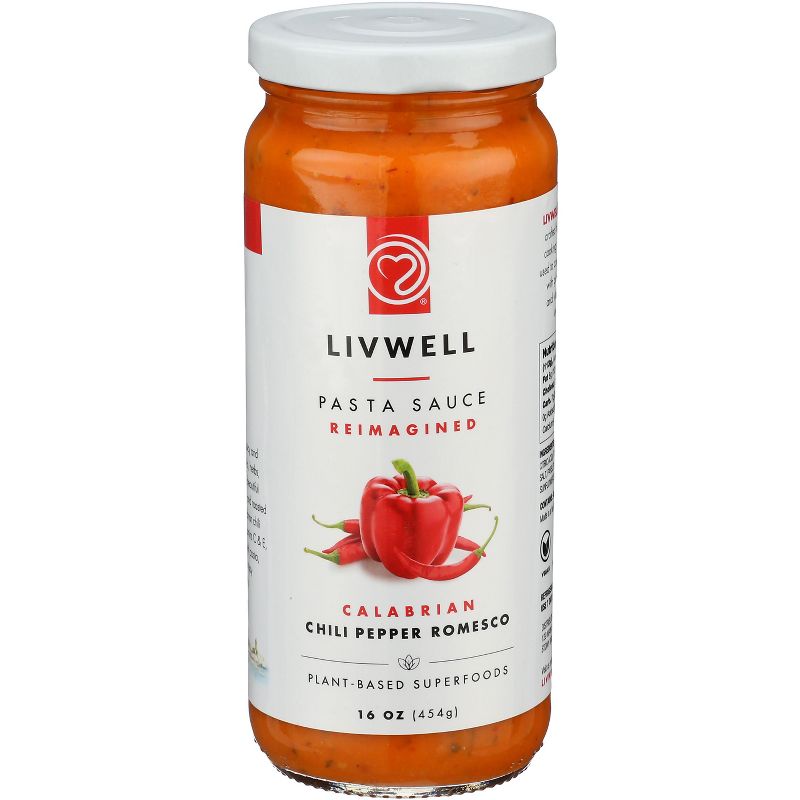Livwell Foods Sauce Calabrian Chili Pepper Romesco - Case of 6 - 16 oz, 1 of 2