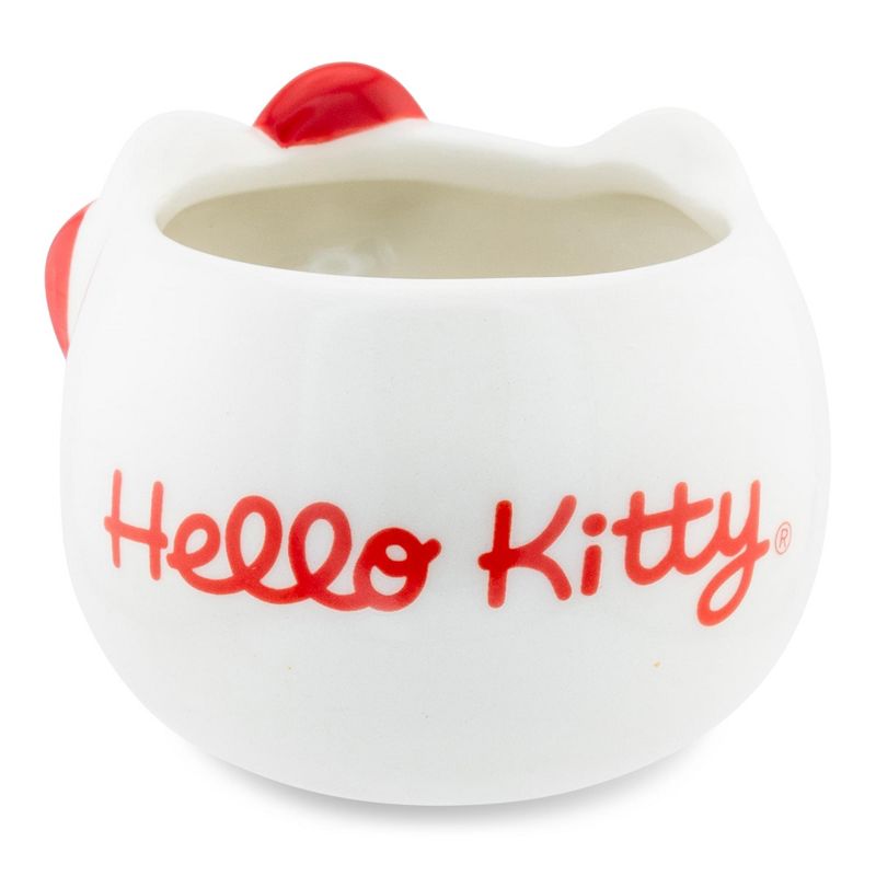 Silver Buffalo Sanrio Hello Kitty Red Bow Sculpted Ceramic Mini Mug | Holds 3 Ounces, 2 of 10
