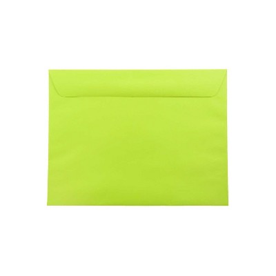 JAM Paper 9 x 12 Booklet Catalog Colored Envelopes Ultra Lime Green 5156771