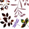 Slickblue Palms & Flowers Large Wall Decals 19.5"x27.0" – Tropical Vinyl Stickers for Living Room & Bedroom - 2 of 3
