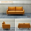 Velvet Sofa Mid-Century Modern Couch with Wooden Legs for Living Room - 4 of 4