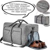Travel Duffle Bag , 65L Foldable Travel Duffel Bag with Shoes Compartment Overnight Bag for Men Women - 3 of 4