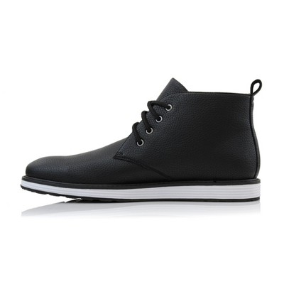 Polar Fox Mens Hugo MPX806081 Mid-Top Casual Chukka Sneaker Boots, in Grained Black, Size 10 — фото 4
