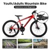 Okak 24IN Mountain Bike with Shimano 21-Speed and Disc Brake, Dirt Bike with Aluminium Frame and Front Absorber, Adult Bike for Men & Women, Red - 2 of 4