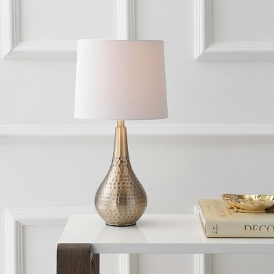 Medford 19-inch Gold Metal Table Lamp with White Shade