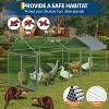 Large Metal Chicken Coop, Walk-in Chicken Runs with Waterproof and Anti-UV Cover, Spire Roof Hen House for Outdoor and Backyard, Farm - 4 of 4