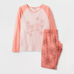 Girls' 2pc Dream Long Sleeve Pajama Set - Cat & Jack™ Light Pink