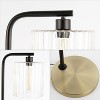 JONATHAN Y Easton 60.75" Modern Minimalist Metal/Ribbed Glass (Includes LED Light Bulb) Floor Lamp Brass Gold/Black - 3 of 4