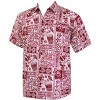 LA LEELA Men's Button Down Short Sleeves Casual Hawaiian Shirt Beach Aloha Party Summer Holidays Vacation Shirts For Mens - 4 of 4