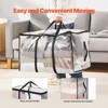 VEVOR 90L Large Storage Bags, 6 Pack Clothes Storage Bins, Foldable Closet Organizers Containers with Reinforced Handle, Transparent - 4 of 4