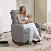 Rocking Chair Nursery, Glider Recliner Indoor with Armrests, Side Pockets, Upholstered Comfy High Back Armchair - 3 of 4