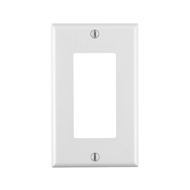 Leviton White 1 gang Thermoset Plastic Wall Plate 1 pk, 1 of 2