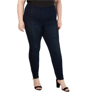 I.N.C International Concepts Womens Seamed Pull On Jeggings, Blue, 22W Regular - 1 of 1