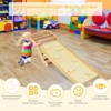 Safstar 3-in-1 Kids Climber Set Wooden Arch Triangle Rocker w/ Ramp & Blue Mat - 3 of 4