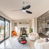 52'' 6 Speeds Adjustable ABS Blades Ceiling Fan with Lights and Remote - 2 of 4