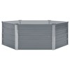 vidaXL Raised Garden Bed Grey Galvanized Steel 50.8x50.8x18.1 in - 2 of 4