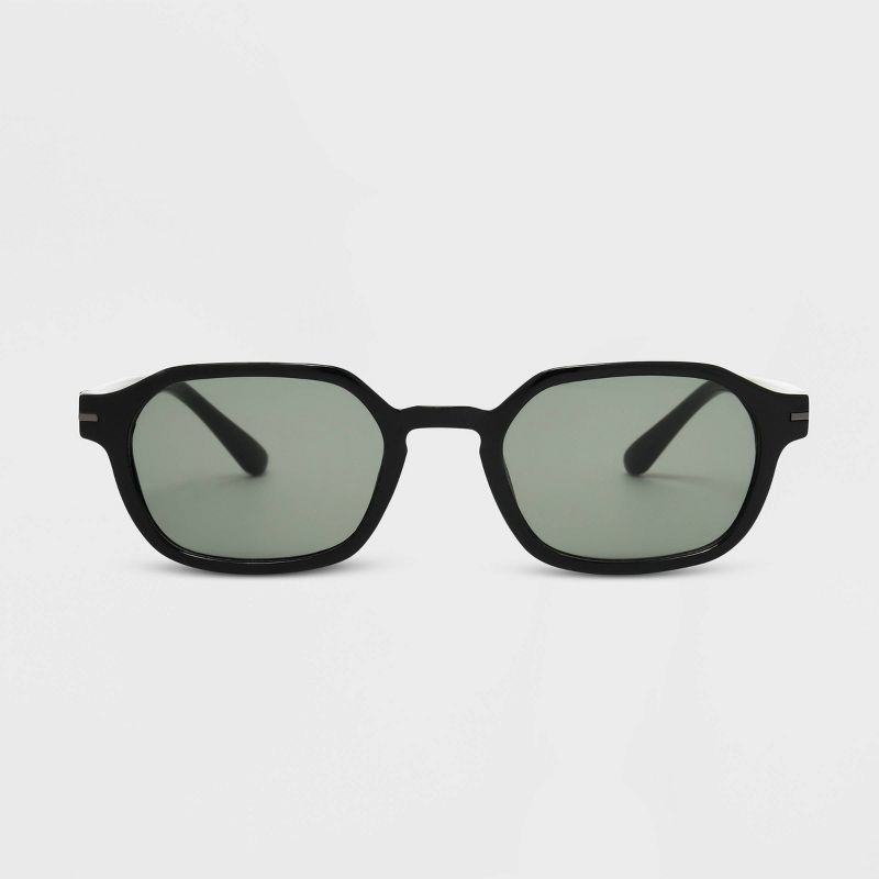 Men&#39;s Shiny Plastic Square Sunglasses - Original Use&#8482; Black, 1 of 5