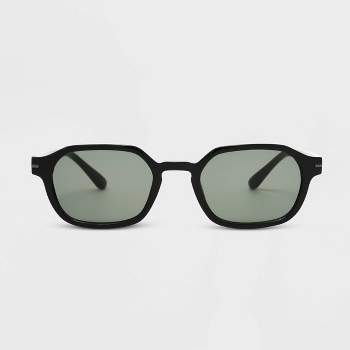 Men's Shiny Plastic Square Sunglasses - Original Use™ Black