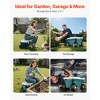 VEVOR Garden Scooter with Seat, 2 in 1 Rolling Garden Cart with Storage Bin, Outdoor Wagon with Handle, Green - 3 of 4
