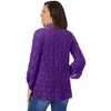 Woman Within Plus Size Open Front Pointelle Cardigan - 3 of 4