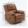 GDFStudio Naya Modern Remote-Controlled Heating and Massage Assistive Upholstered Recliner Chair - 3 of 4