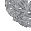 3pc Round Jax Feather Painted Iron Wall Decor Panel Set Gray - Madison Park: Modern Metal Art, Botanical Theme - 4 of 4