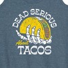 Women's - Instant Message - Dead Serious About Tacos Graphic Racerback Tank - 2 of 4