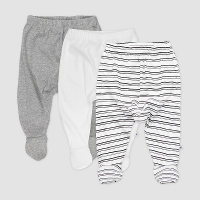 black and white striped baby pants