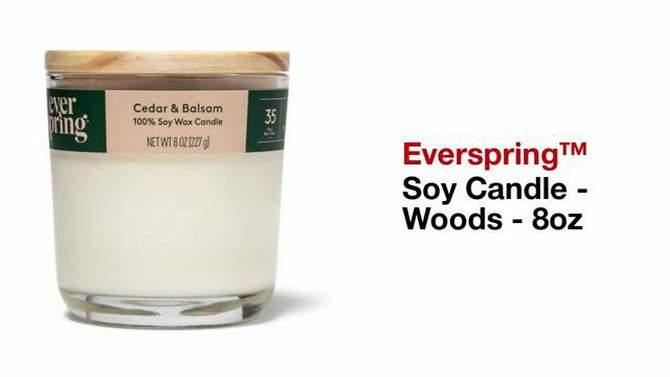 2-Wick Cedar &#38; Balsam 100% Soy Wax Candle - 8oz - Everspring&#8482;, 2 of 5, play video