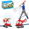 iMountek"2-in-1 Water Sprinkler Baseball Helicopter Toy for Kids - 360° Rotating Tee Ball Set for Summer Fun"Red - 4 of 4