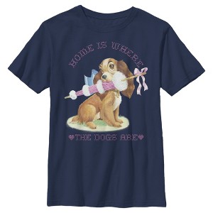 Boy's Lady and the Tramp Home is Where the Dogs Are T-Shirt - 1 of 4