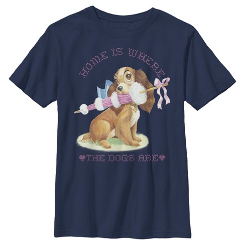 Boy's Lady and the Tramp Home is Where the Dogs Are T-Shirt - image 1 of 4