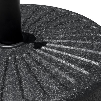 Black Adjustable Round Plastic Umbrella Base Stand