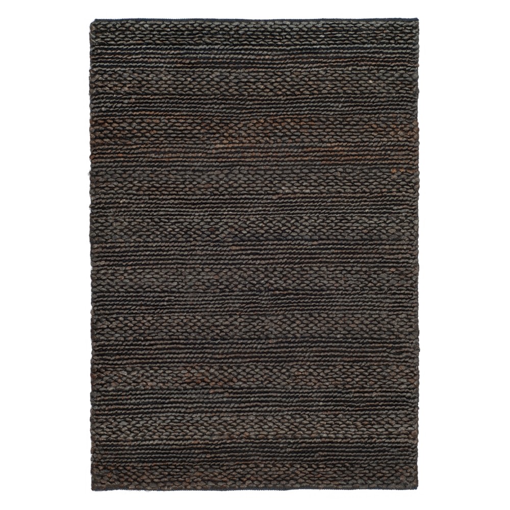 Charcoal Solid Woven Accent Rug 4'x6' - Safavieh