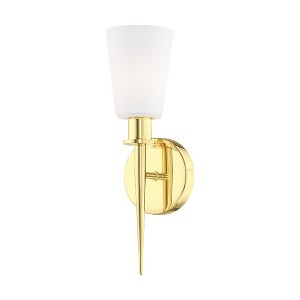 Livex Lighting Witten 1 - Light Wall Light in  Polished Brass - 1 of 4