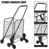 Shopping Carts for Groceries & with Collapsible Storage Crates - Heavy-Duty Utility Trolley, High-Capacity Small Portable Utility Cart - 2 of 4