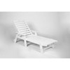 Okak Outdoor Chaise Lounge Chair with 5-Position Adjustable Back,1PC/2PCS Extra Wide HDPE Lounger with Wheels for Deck,Backyard,Poolside - 2 of 4