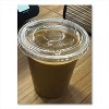 Karat PET Lids, No Hole Flat Lid, 12 oz to 24 oz Cold Cups, Plastic, Clear, 1,000/Carton - 4 of 4