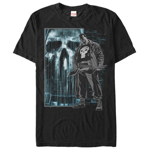 Men s Marvel The Punisher In Shadows T shirt Black 2x Large