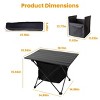 Racxily Folding Camping Table, Portable Lightweight Aluminum Roll-up Picnic BBQ Desk with Storage Basket, for Outdoor Beach Backyard Party Patio - 2 of 4