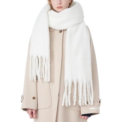 Zuppad Women Cashmere Feel Scarf, Soft Warm Winter Scarf for Cold Weather, Christmas Blanket Scarves Pashmina Shawl Wrap