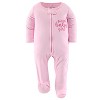 The Peanutshell Floral Love Footed Baby Sleepers for Girls - 3 of 4