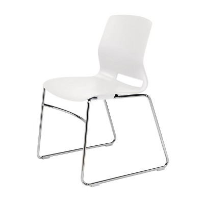 Lola Sled Base Office Stack Chair White - Olio Designs