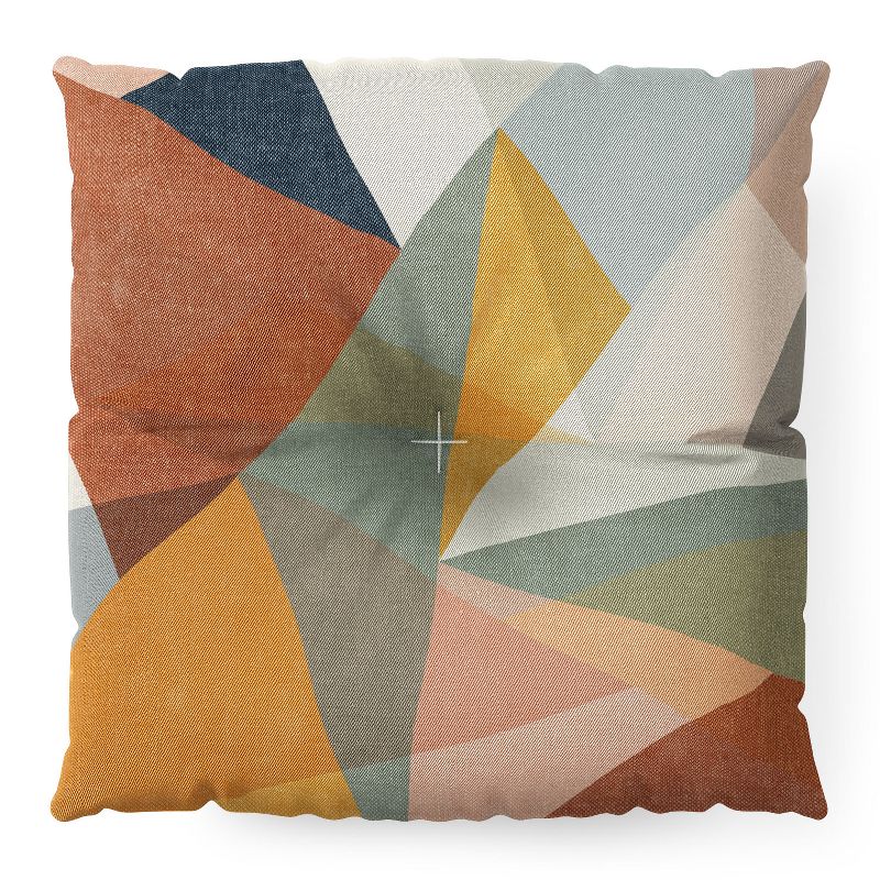 Little Arrow Design Co modern triangle mosaic multi Square Floor Pillow - Deny Desings, 2 of 5