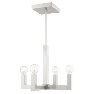 Livex Lighting Solna 4 - Light Chandelier in  Brushed Nickel