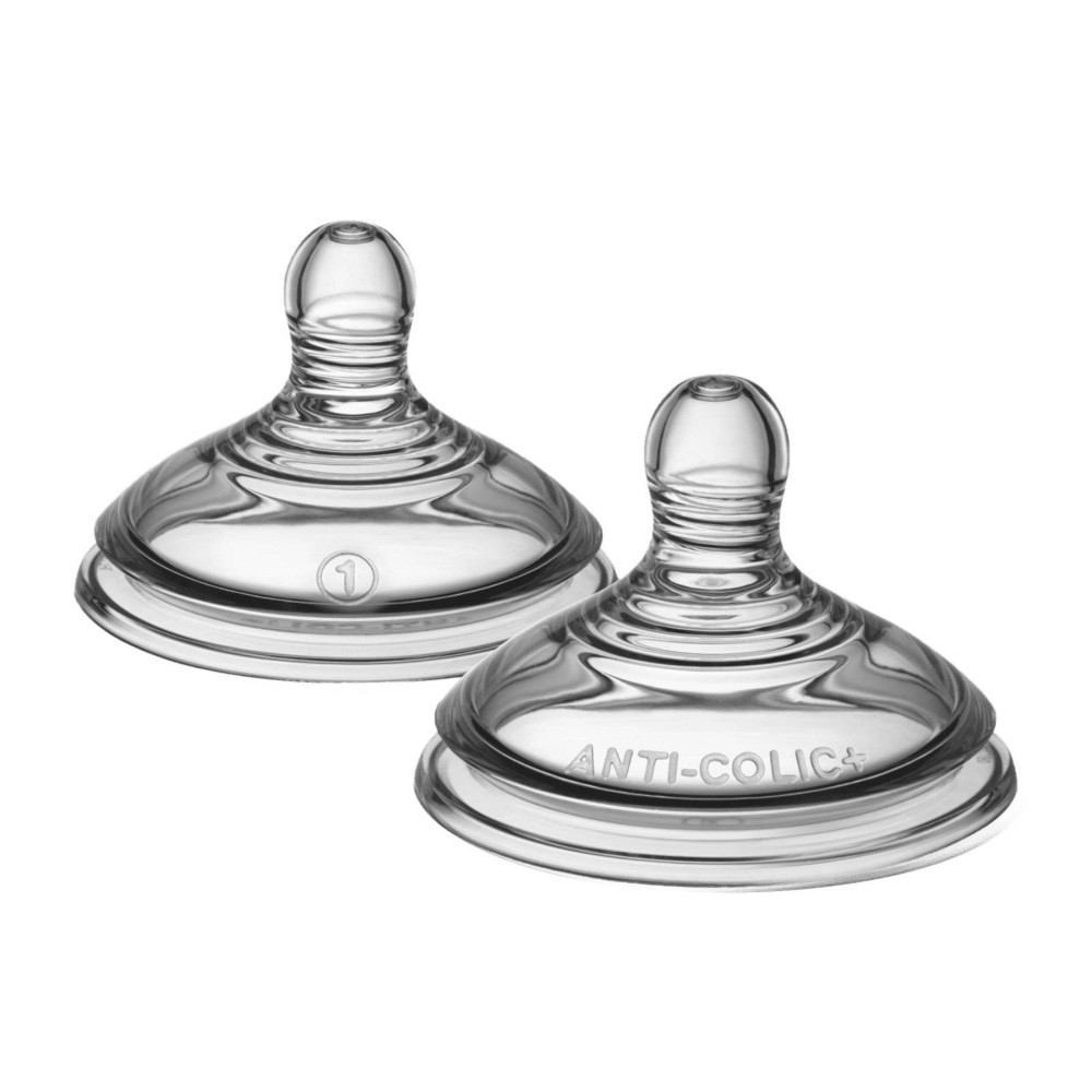 Photos - Baby Bottle / Sippy Cup Tommee Tippee Anti-Colic Slow Flow Bottle Nipples - 2pk 