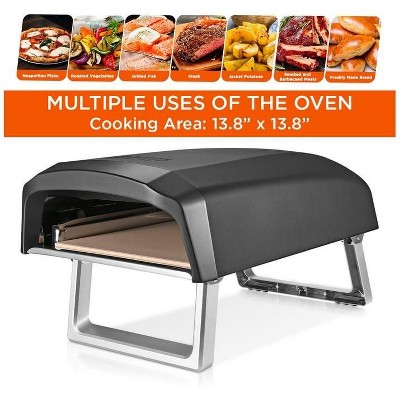Commercial Chef 12" Portable Propane Gas Outdoor Pizza Oven