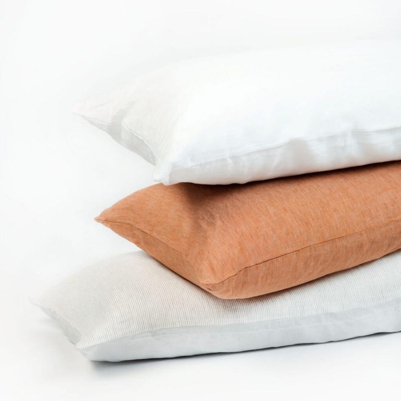 French Linen Body Pillow with Removable Sham | BOKSER HOME, 4 of 10