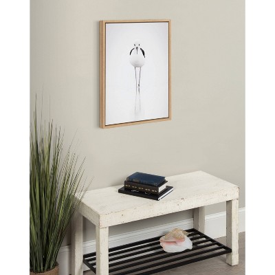 Natural Framed Seagull Canvas Print, 26.69" x 21.63"